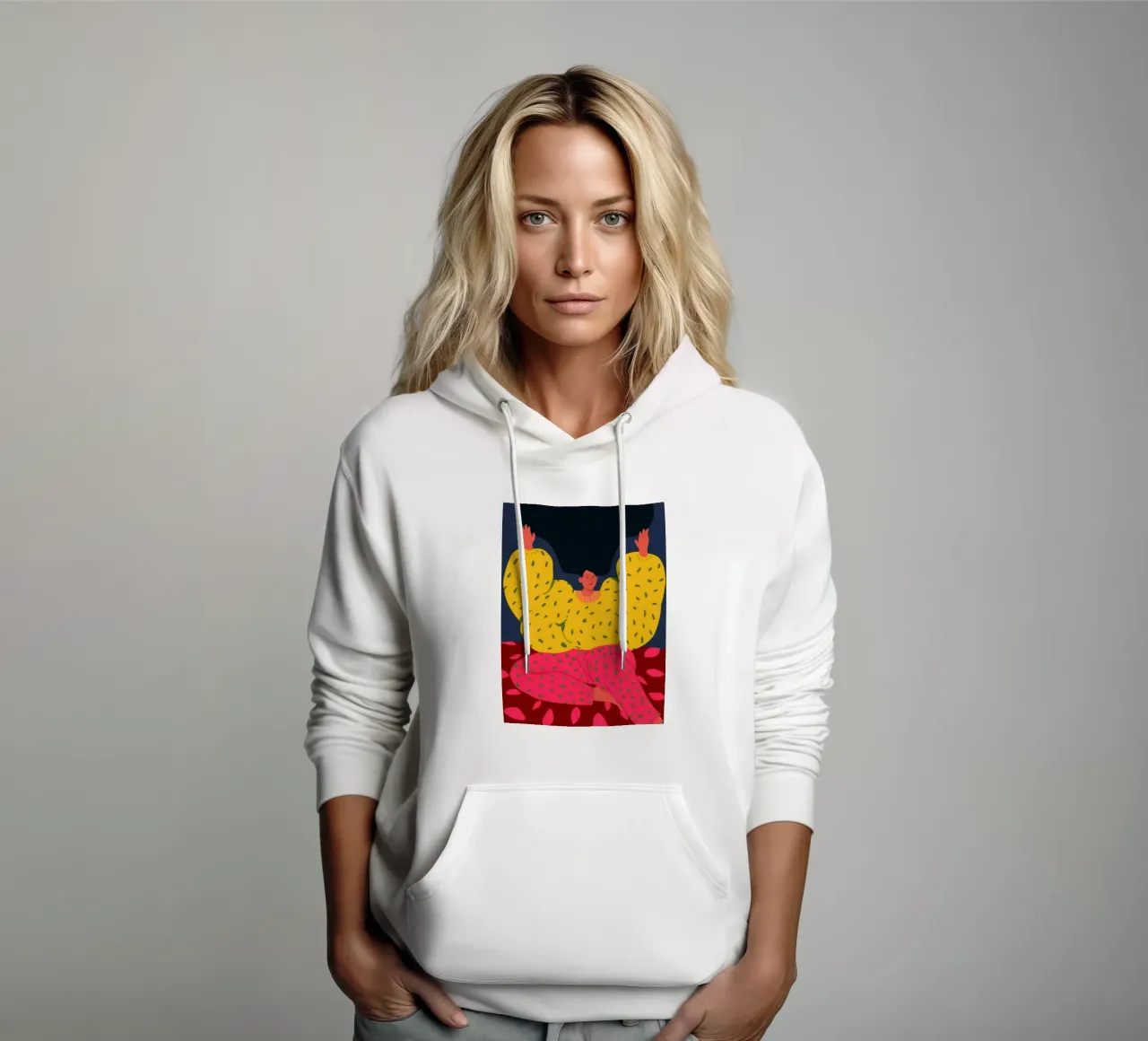 Sdraiarsi a pois felpa con cappuccio da Peak Delusion