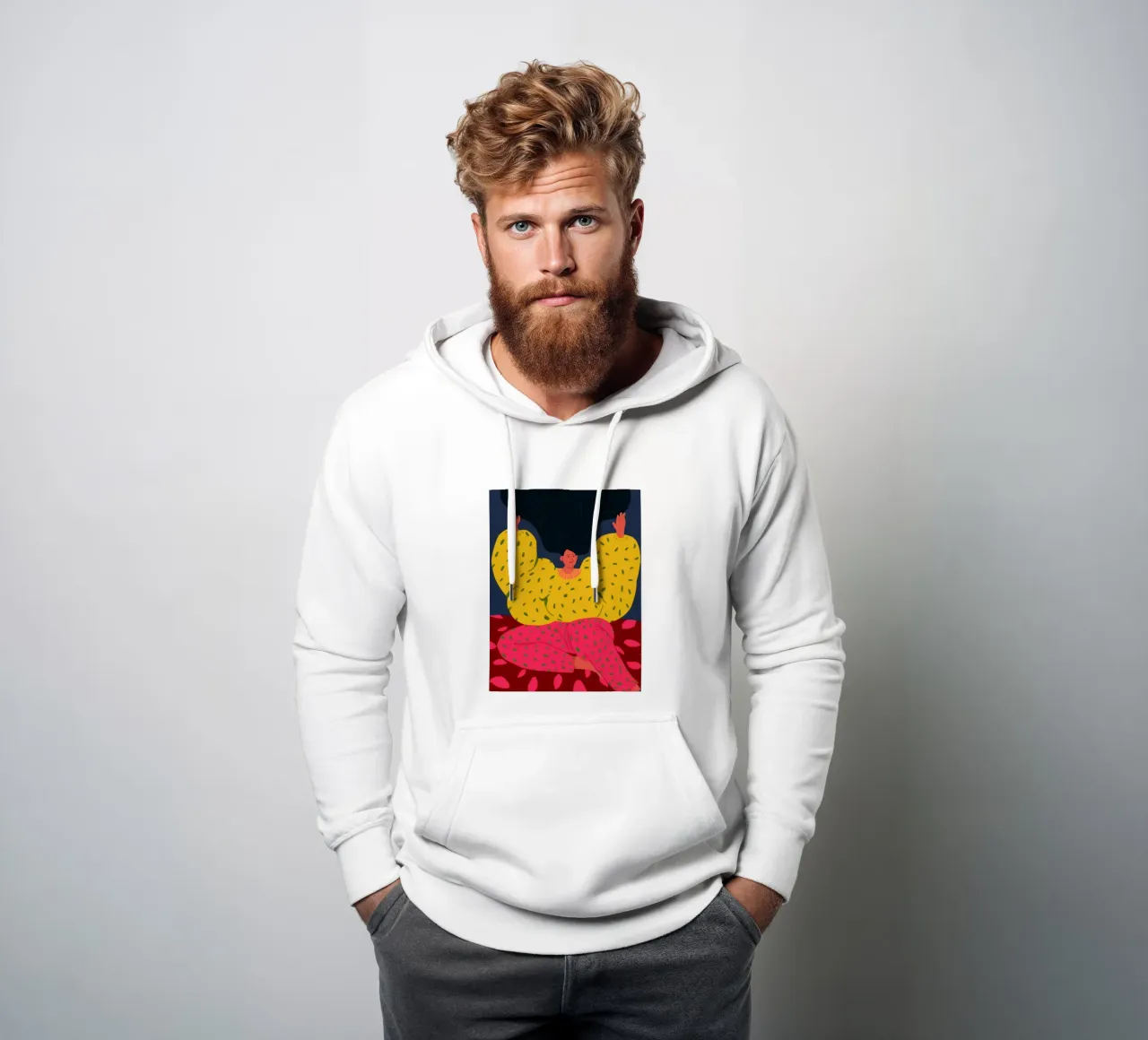 Sdraiarsi a pois felpa con cappuccio da Peak Delusion