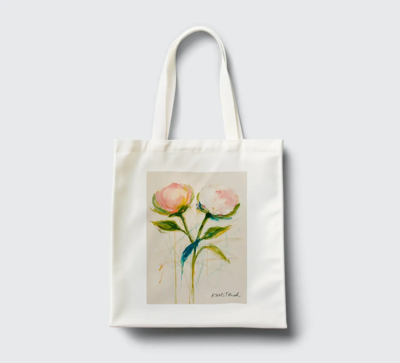 Flower poetry tote bag by KUNSTstück