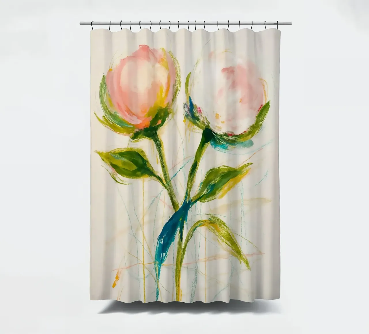Flower poetry shower curtain by KUNSTstück
