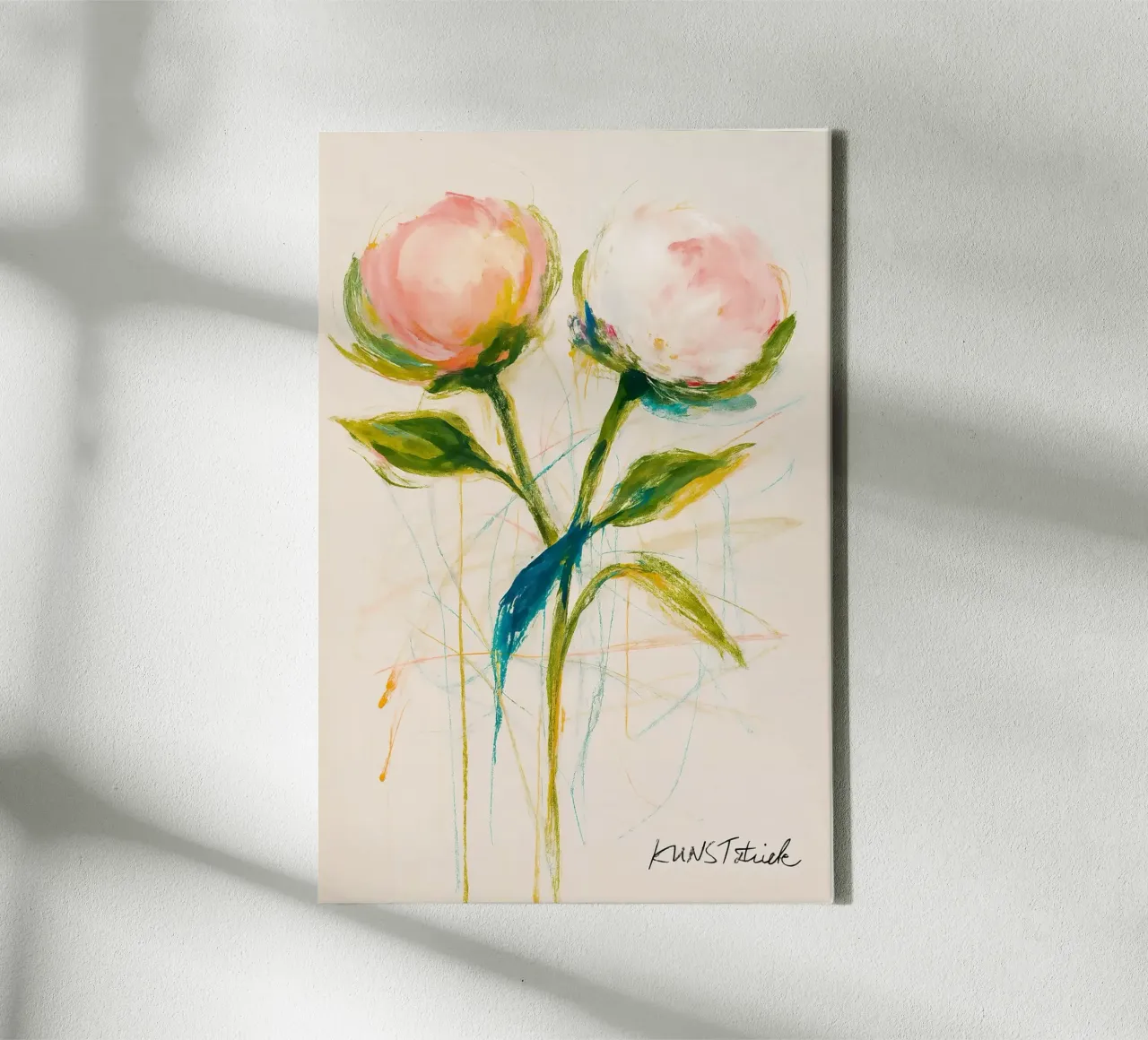 Poesia floreale tela con Cornice a cassetta da KUNSTstück