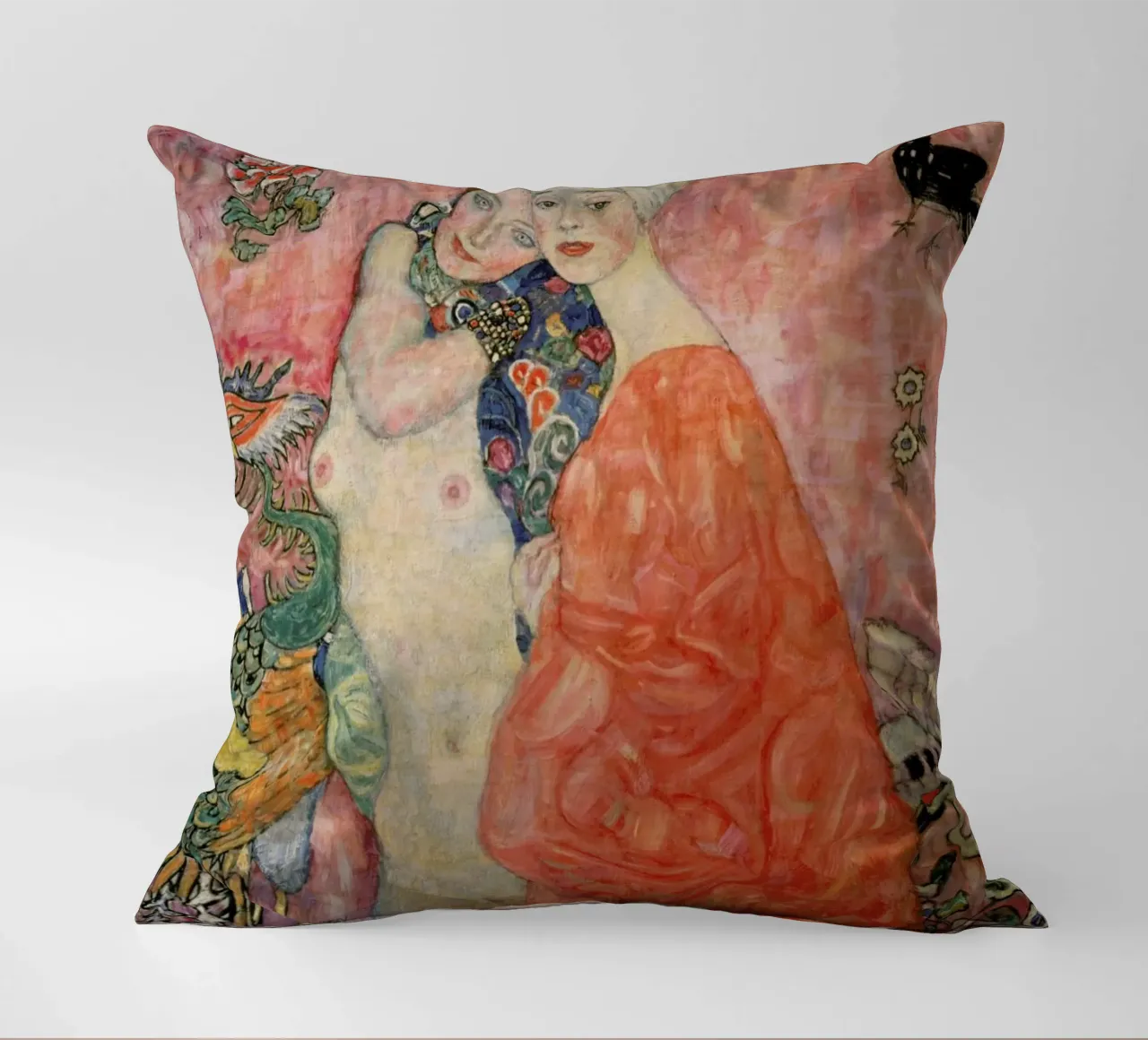 Klimt - Girlfriends cuscino da ARTOTHEK