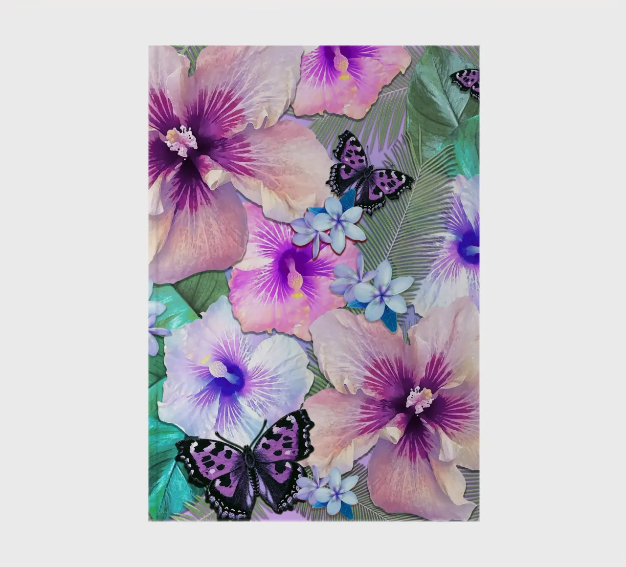 Pastel Tropical Collage notebook by Nina May Design Studio