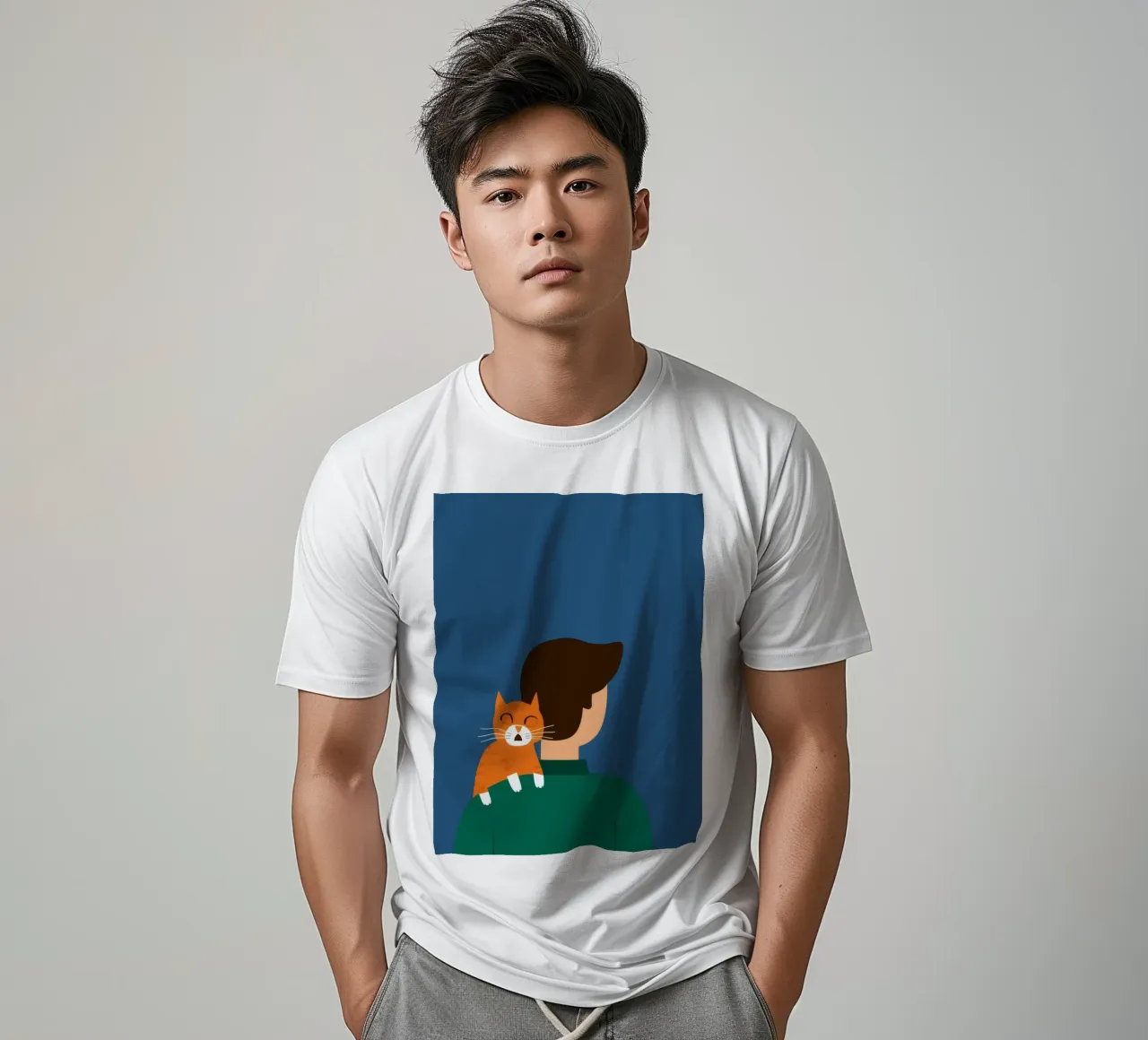 Compagno di spalla felino t-shirt da Peak Delusion