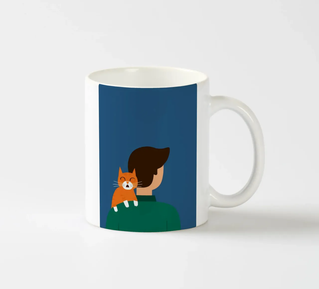 Compagno di spalla felino tazza in ceramica da Peak Delusion