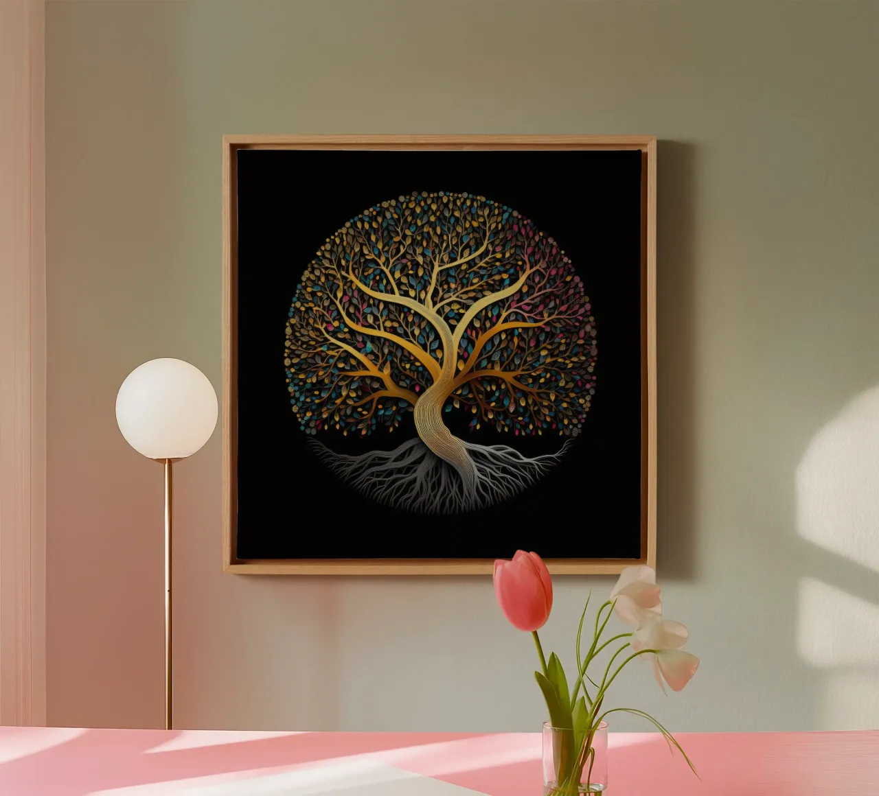 Muurkunst van Imagine canvas met Baklijst van Imagine