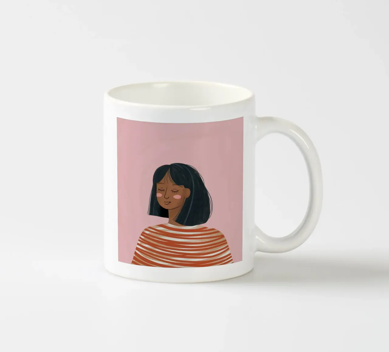 Gestreifter Pullover Serenity Keramik Tasse von Peak Delusion