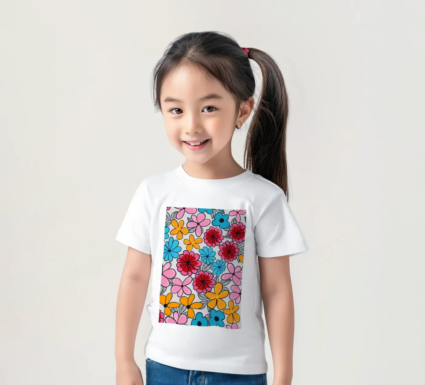 Summer love pattern t-shirt bambini da gulsengunel