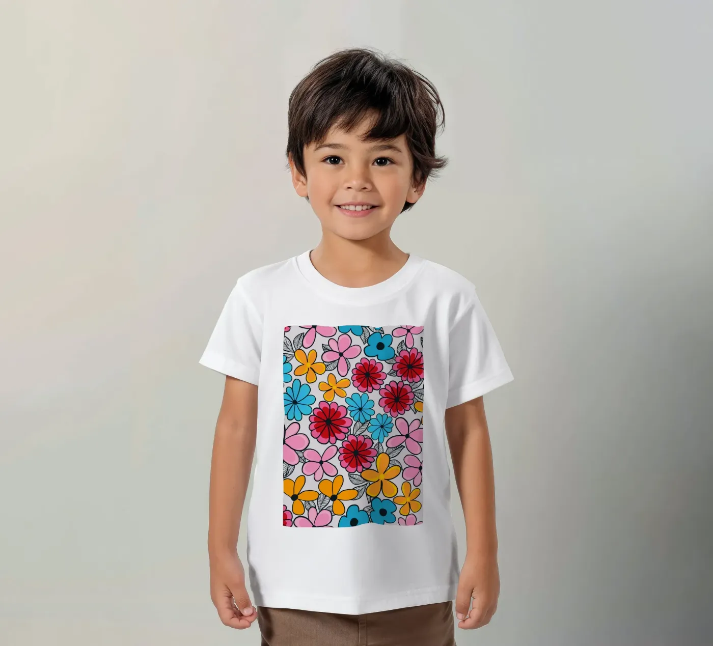 Summer love pattern t-shirt bambini da gulsengunel
