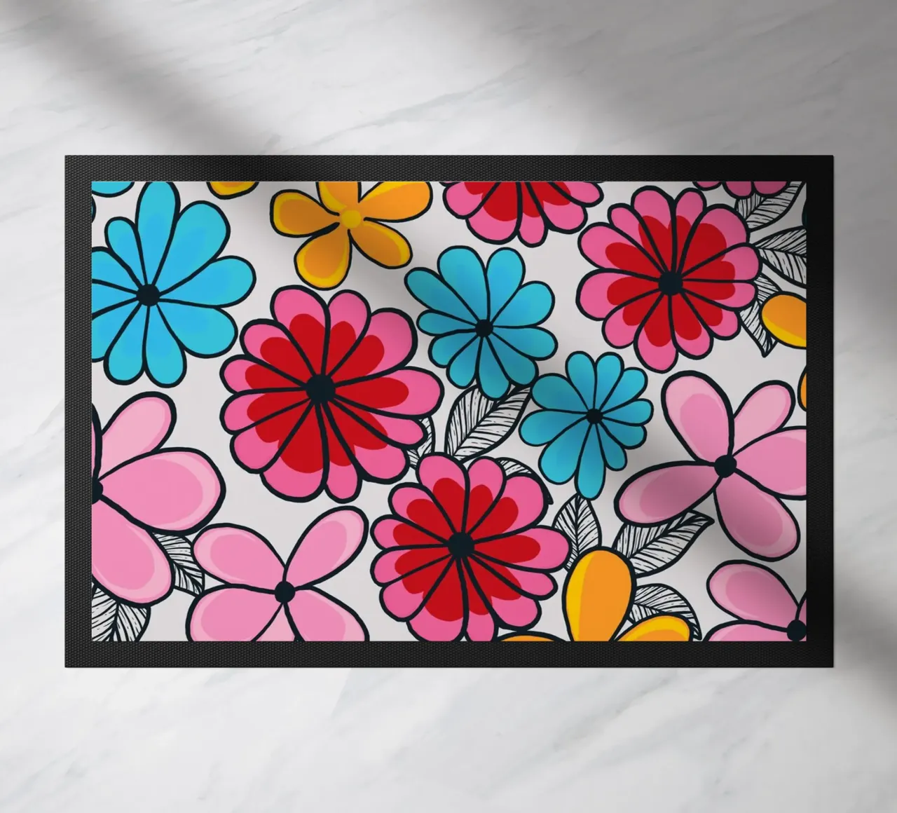 Summer love pattern doormat by gulsengunel