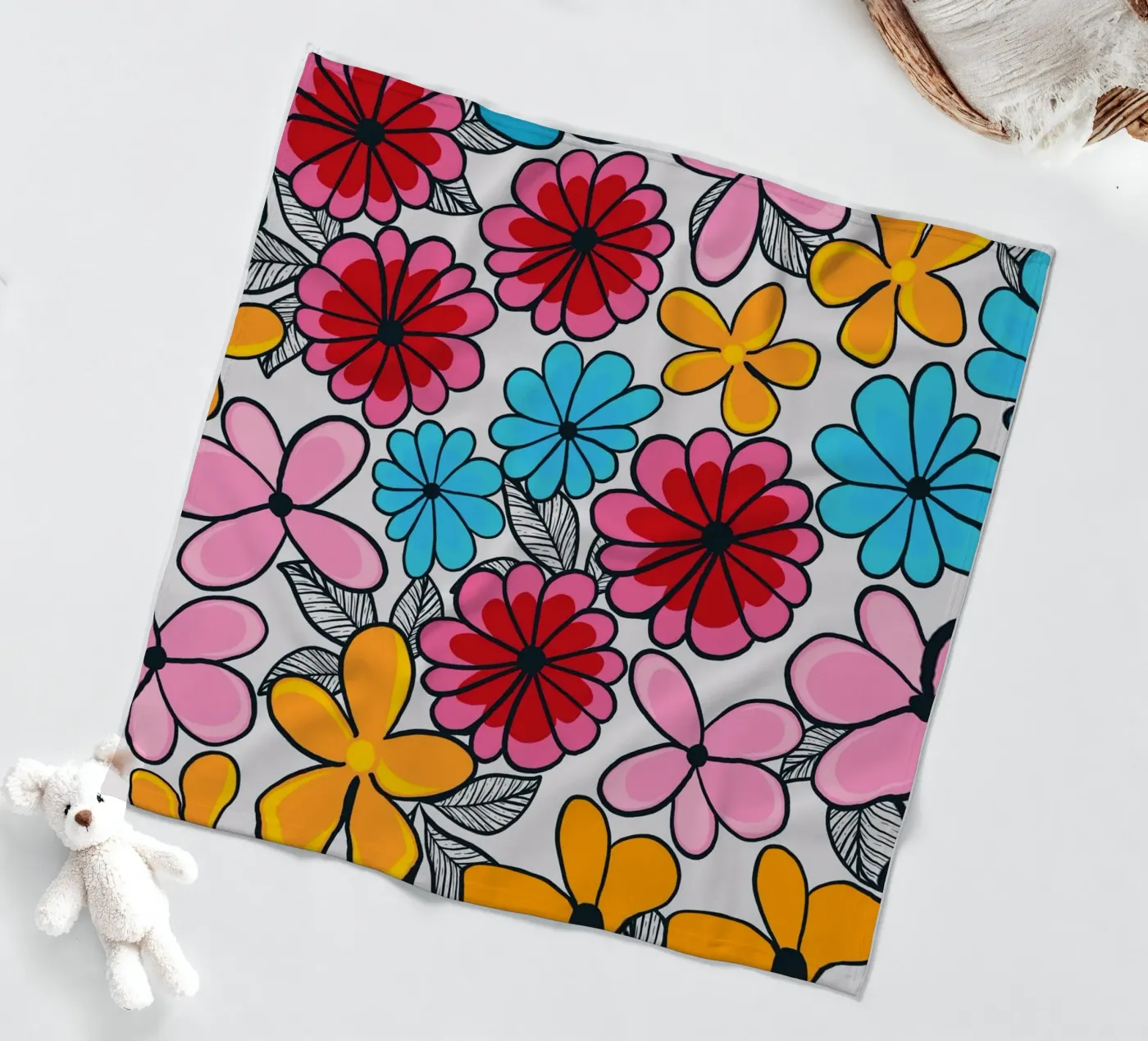 Summer love pattern fleece blanket by gulsengunel