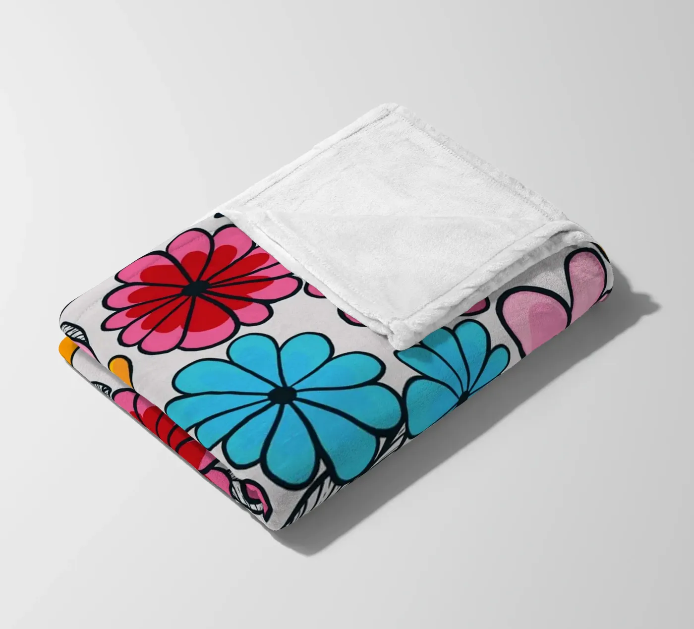 Summer love pattern fleece blanket by gulsengunel