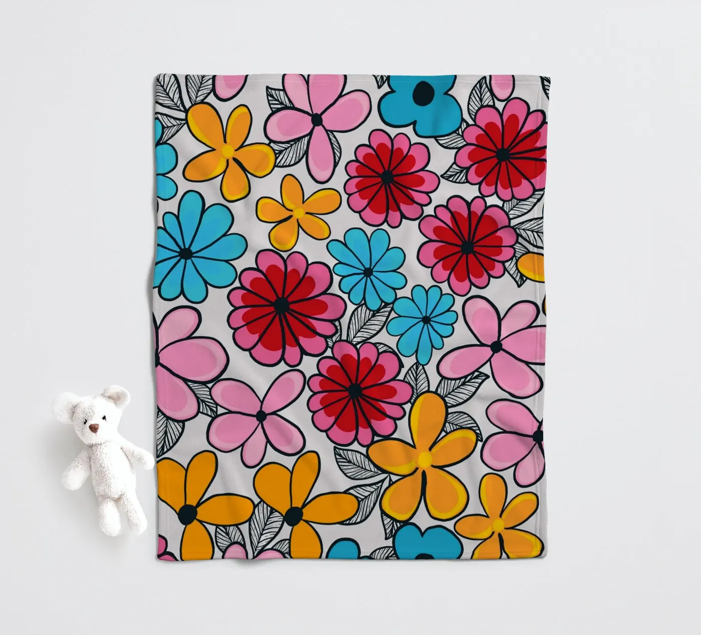 Summer love pattern fleece blanket by gulsengunel