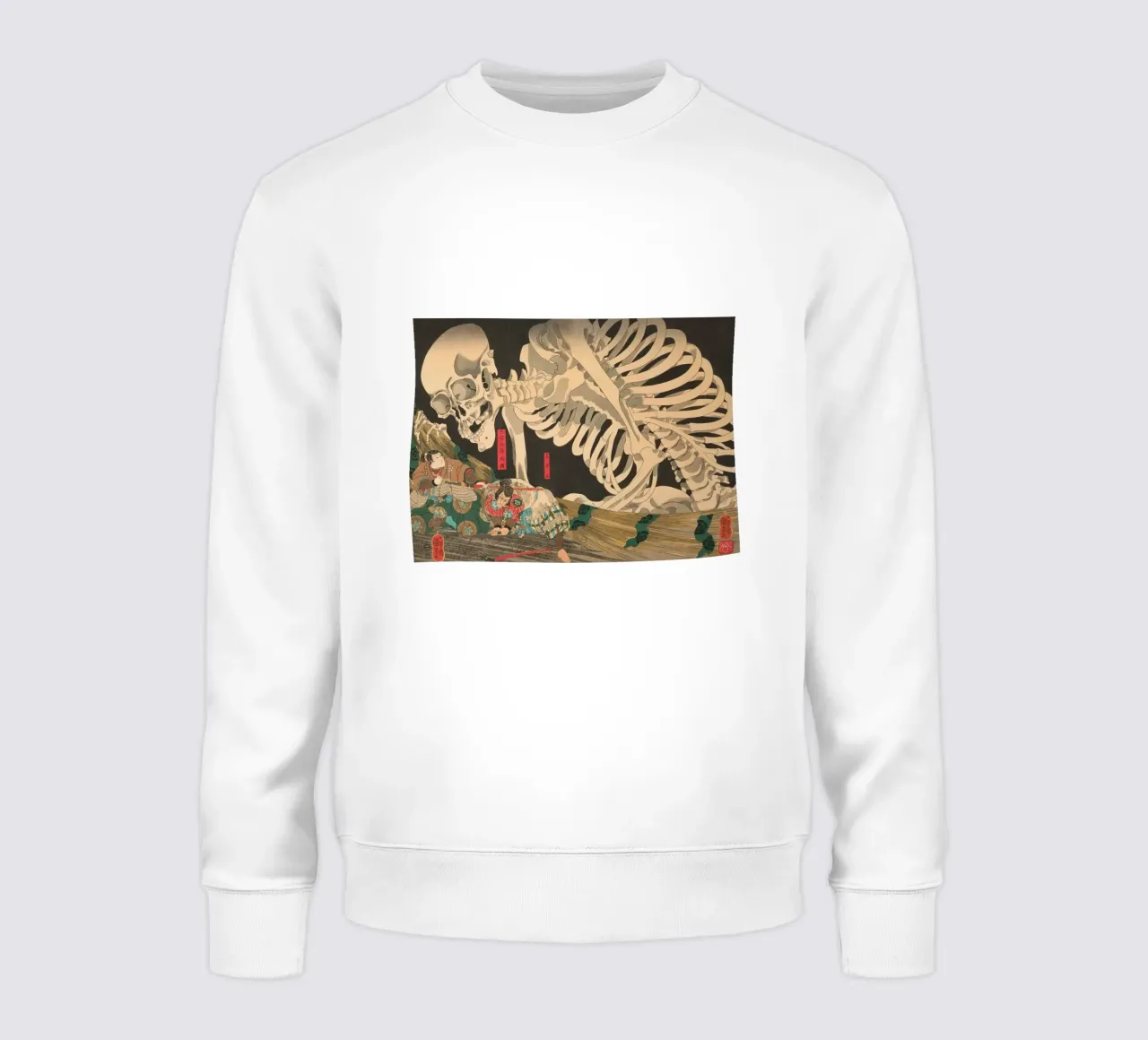 Samouraï combattant un squelette géant - Ukiyo-e japonais d'époque sweat de Masterpieces Of Japanese Art