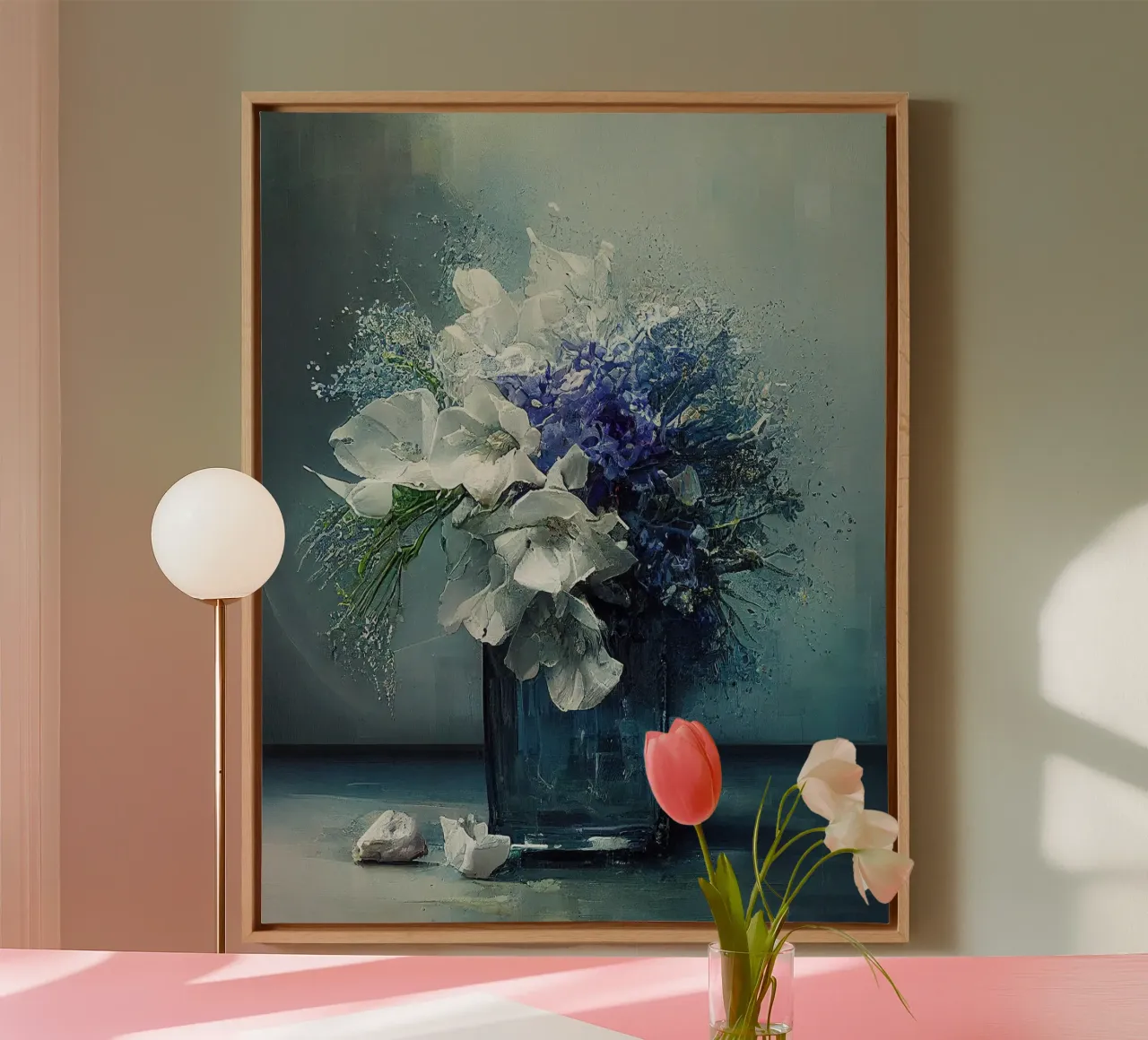 Muurkunst van Imagine canvas met Baklijst van Imagine