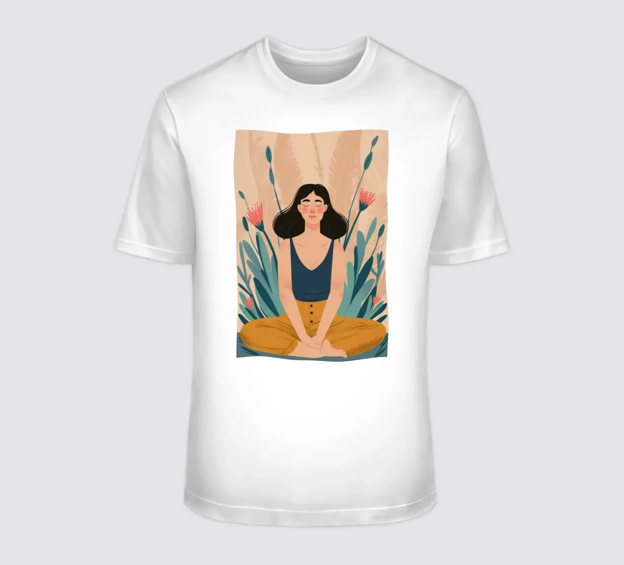 Lotus Pose Tranquility t-shirt by Peak Delusion