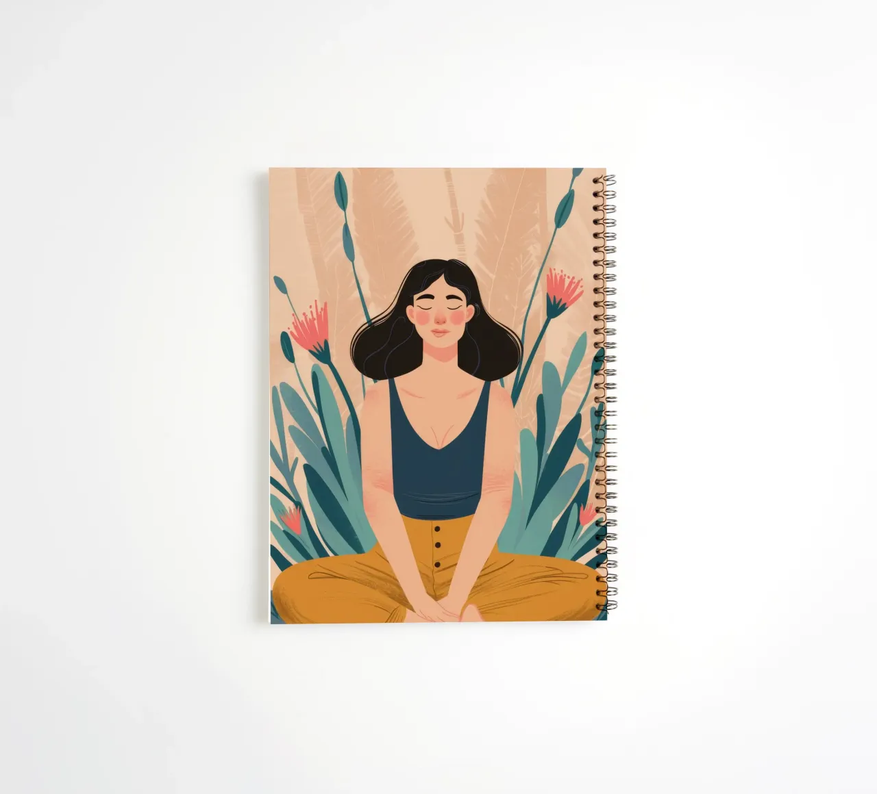 Lotus Pose Tranquility spiral notebook by Peak Delusion