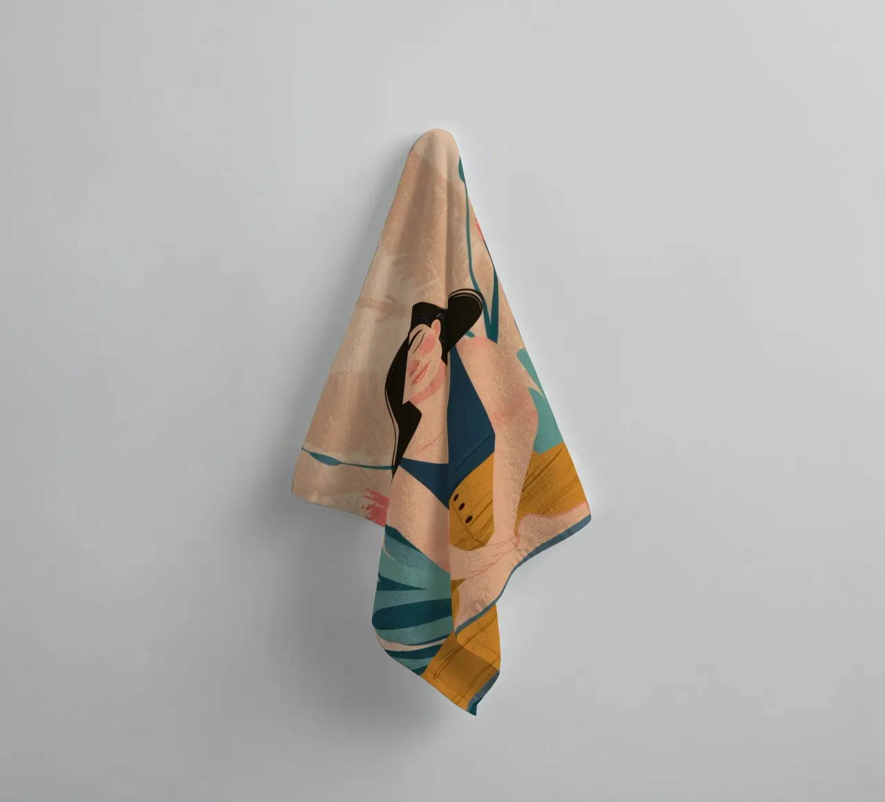 Lotus houding Rust badhanddoek van Peak Delusion