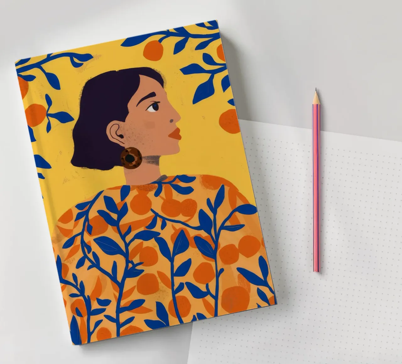 Orange Grove Portrait notebook by Peak Delusion