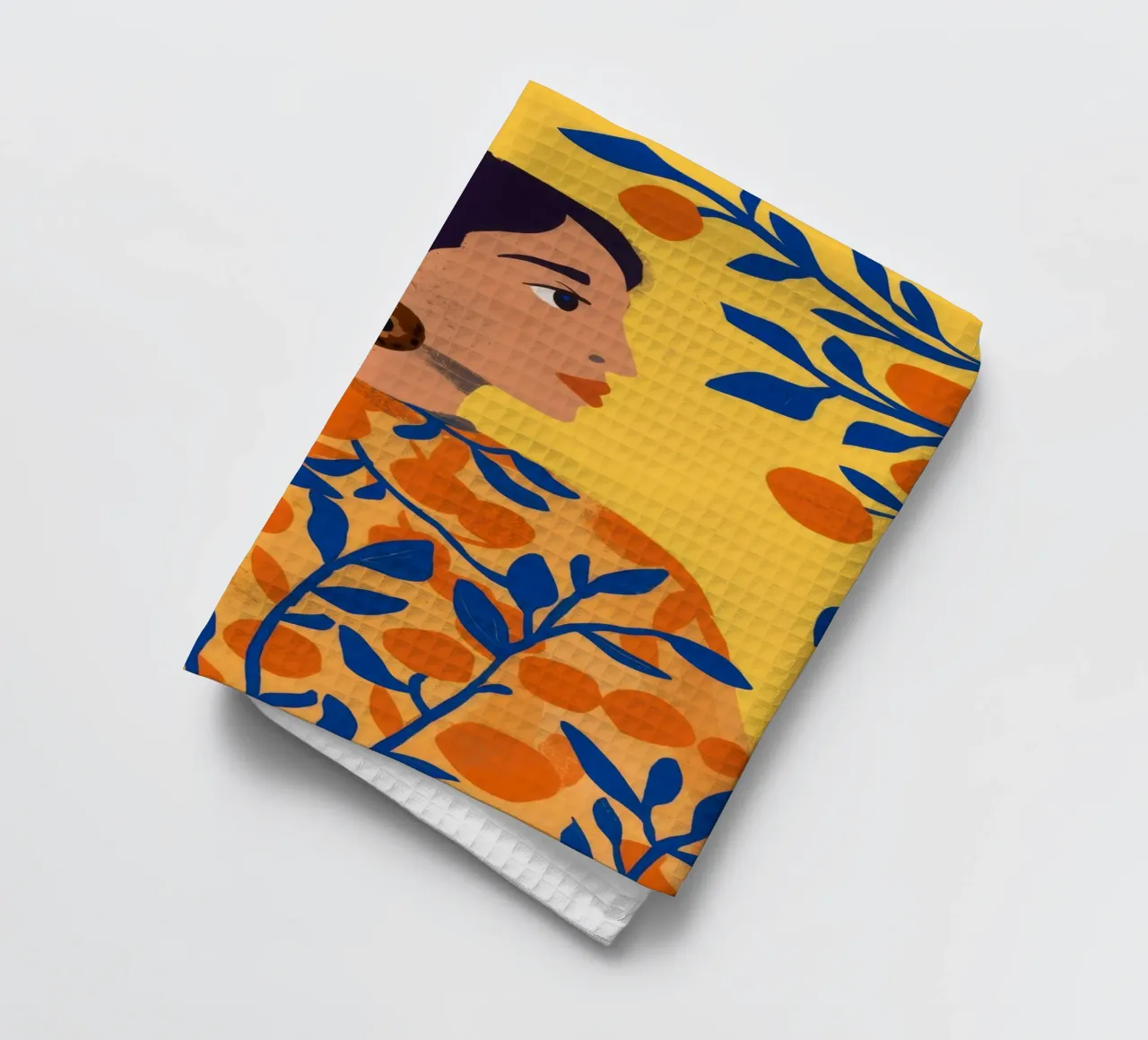 Orange Grove Portrait tea towel by Peak Delusion
