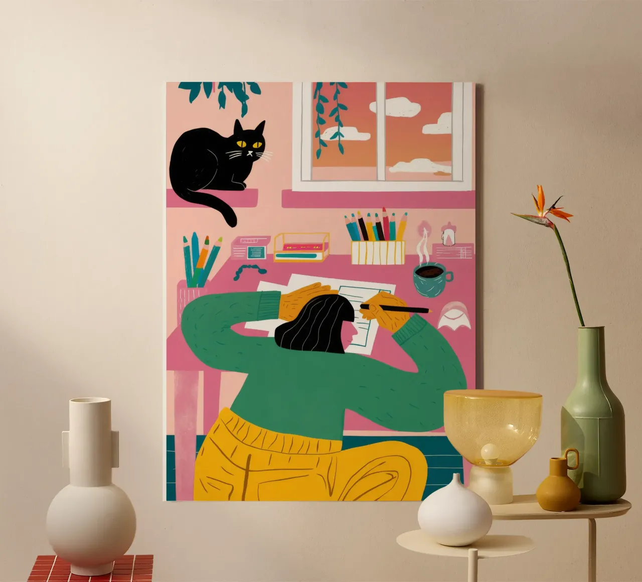 Creative Desk Daydream canvas by Peak Delusion