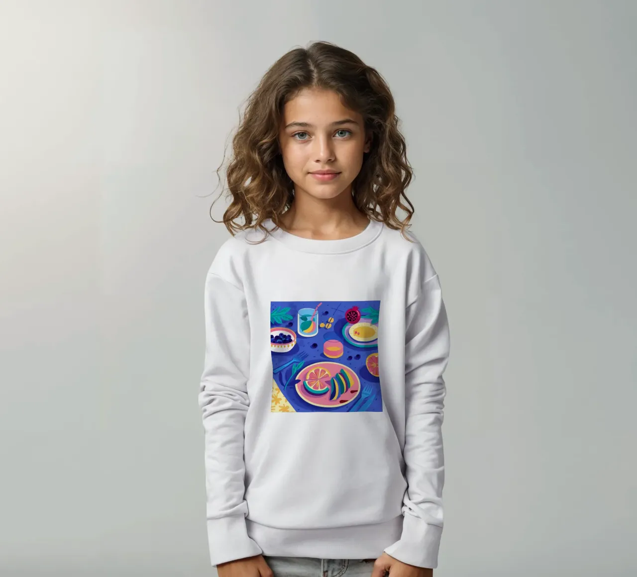 Citrus Splash Soiree kids sweatshirt by Muse Artworks