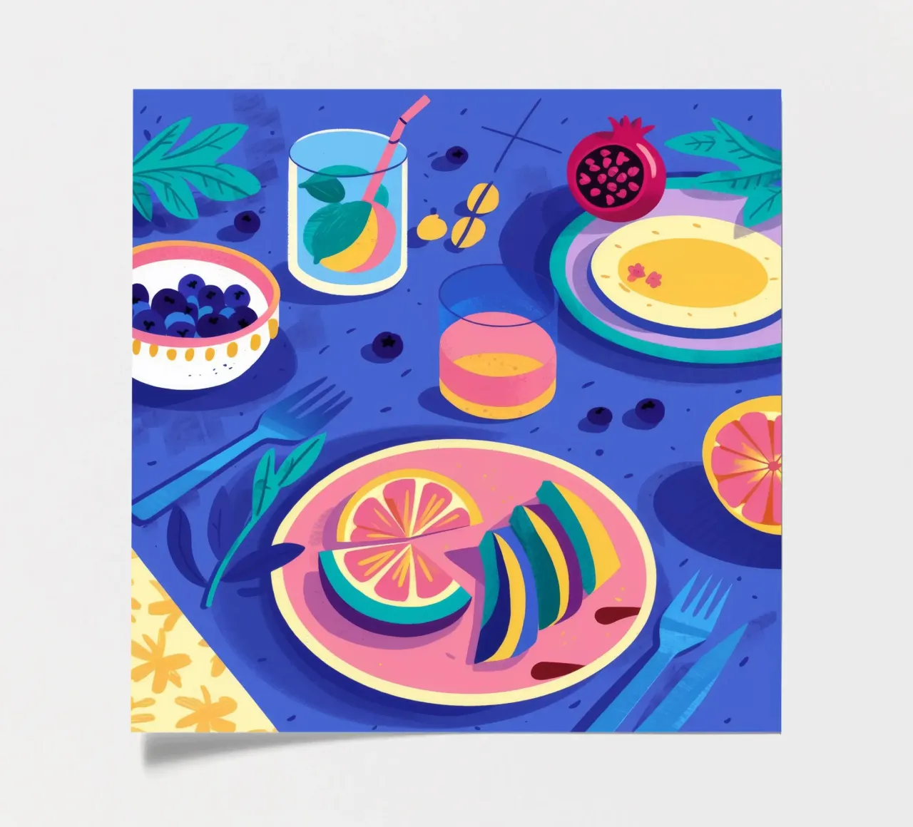 Soiree met citrusvruchten stickervel van Muse Artworks