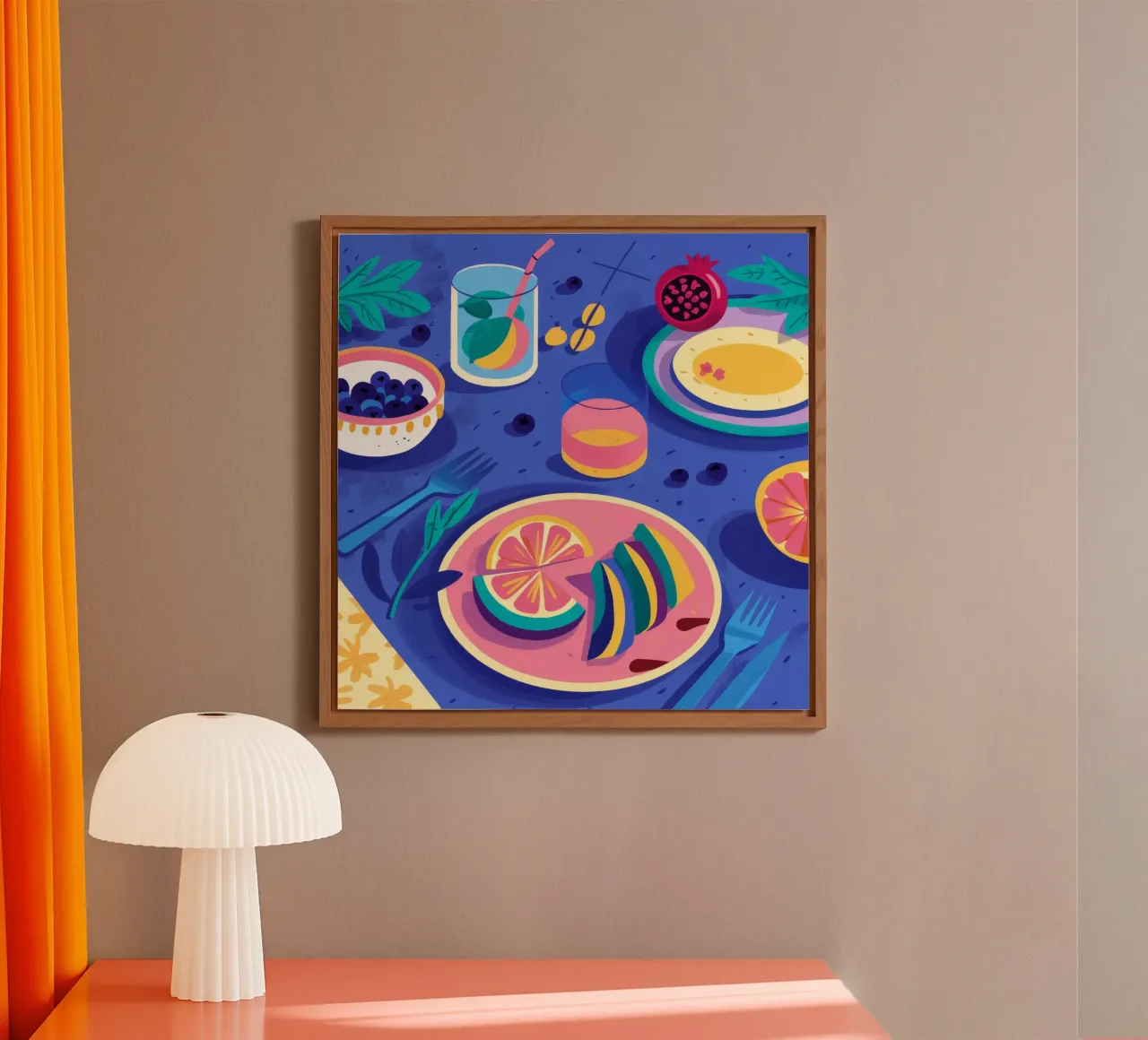 Soirée agli agrumi alluminio dibond da Muse Artworks