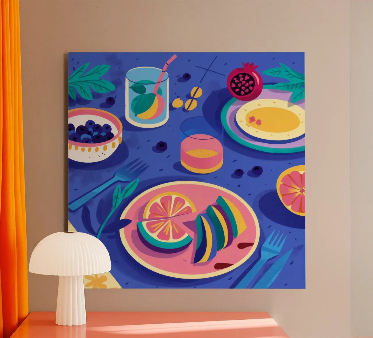 Soirée agli agrumi alluminio dibond da Muse Artworks