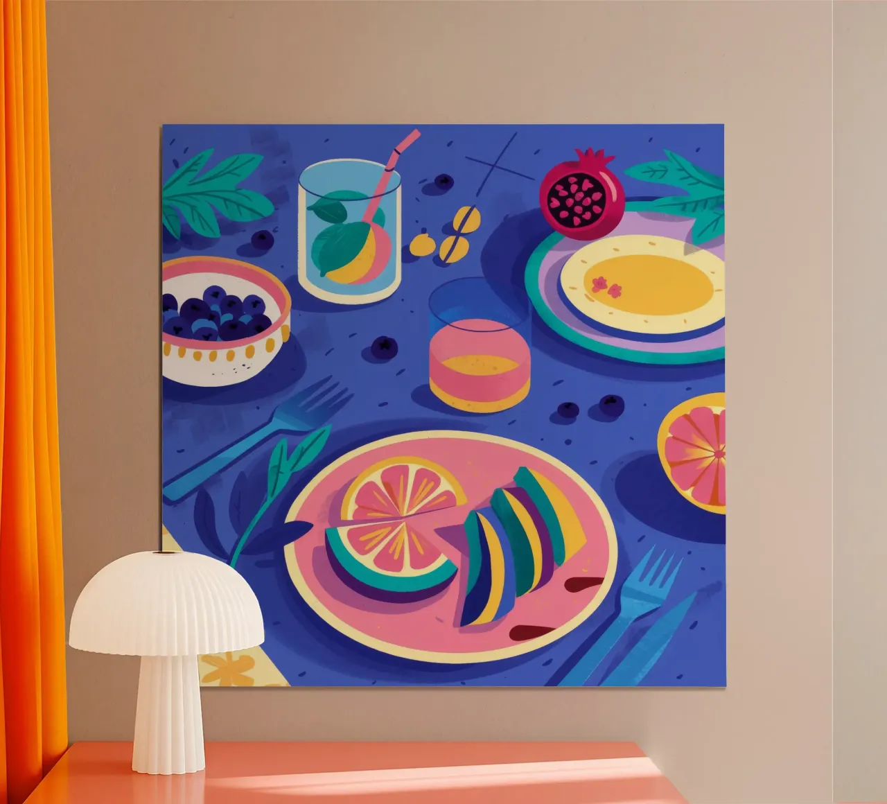 Citrus Splash Soiree Hahnemühle von Muse Artworks