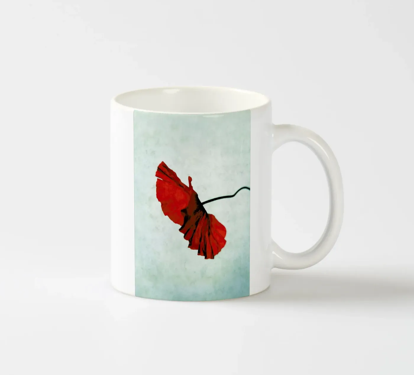 Red ceramic mug by Angelo Cerantola
