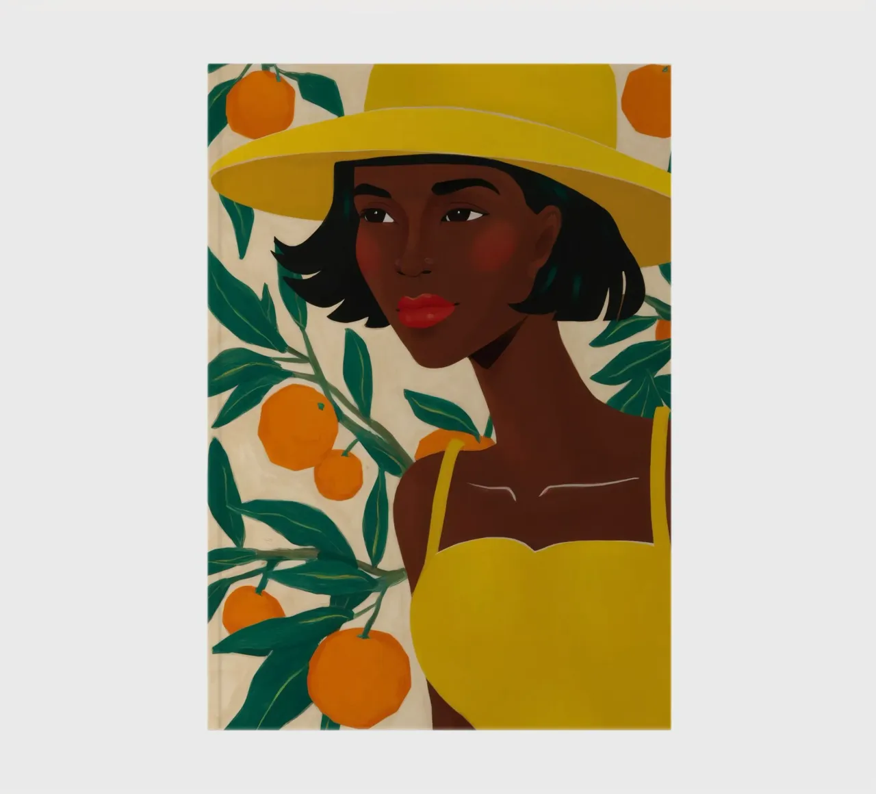 Chapeau jaune Agrumes carnet de notes de Peak Delusion