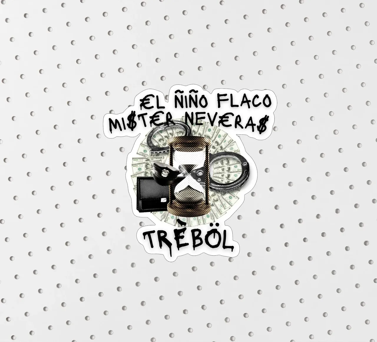 tIM€ autocollant de TREBOL