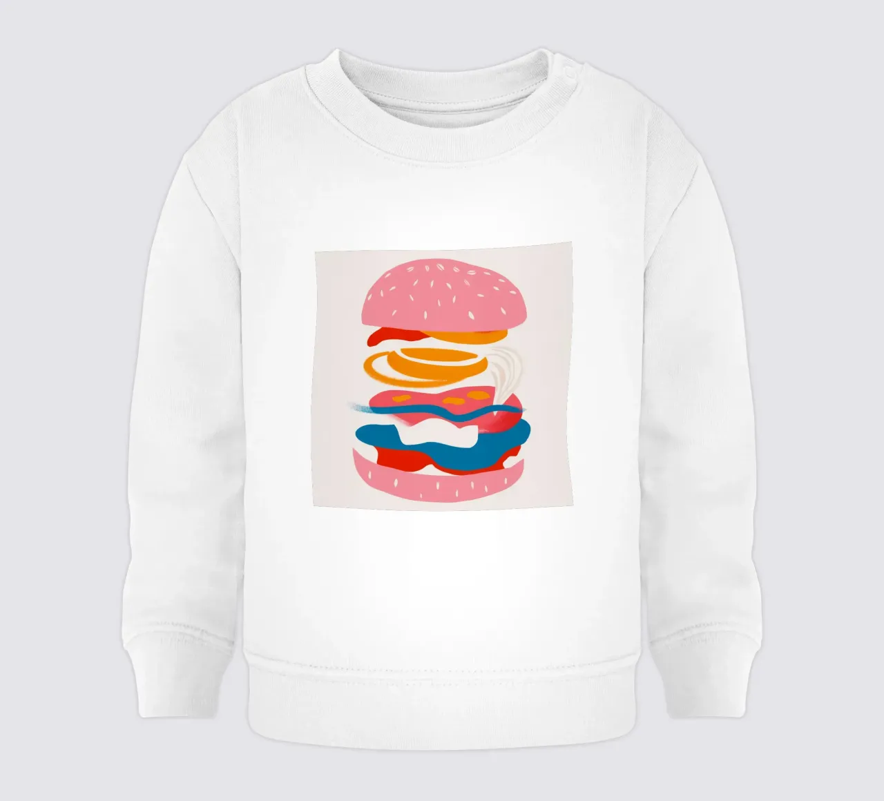 Sogno di un hamburger galleggiante felpa neonato da Muse Artworks