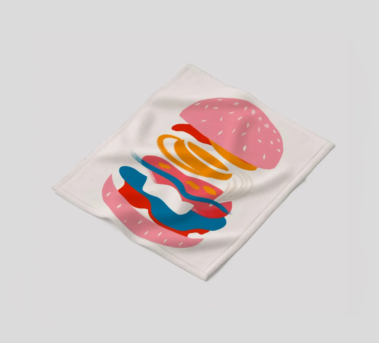 Sogno di un hamburger galleggiante coperta in pile da Muse Artworks