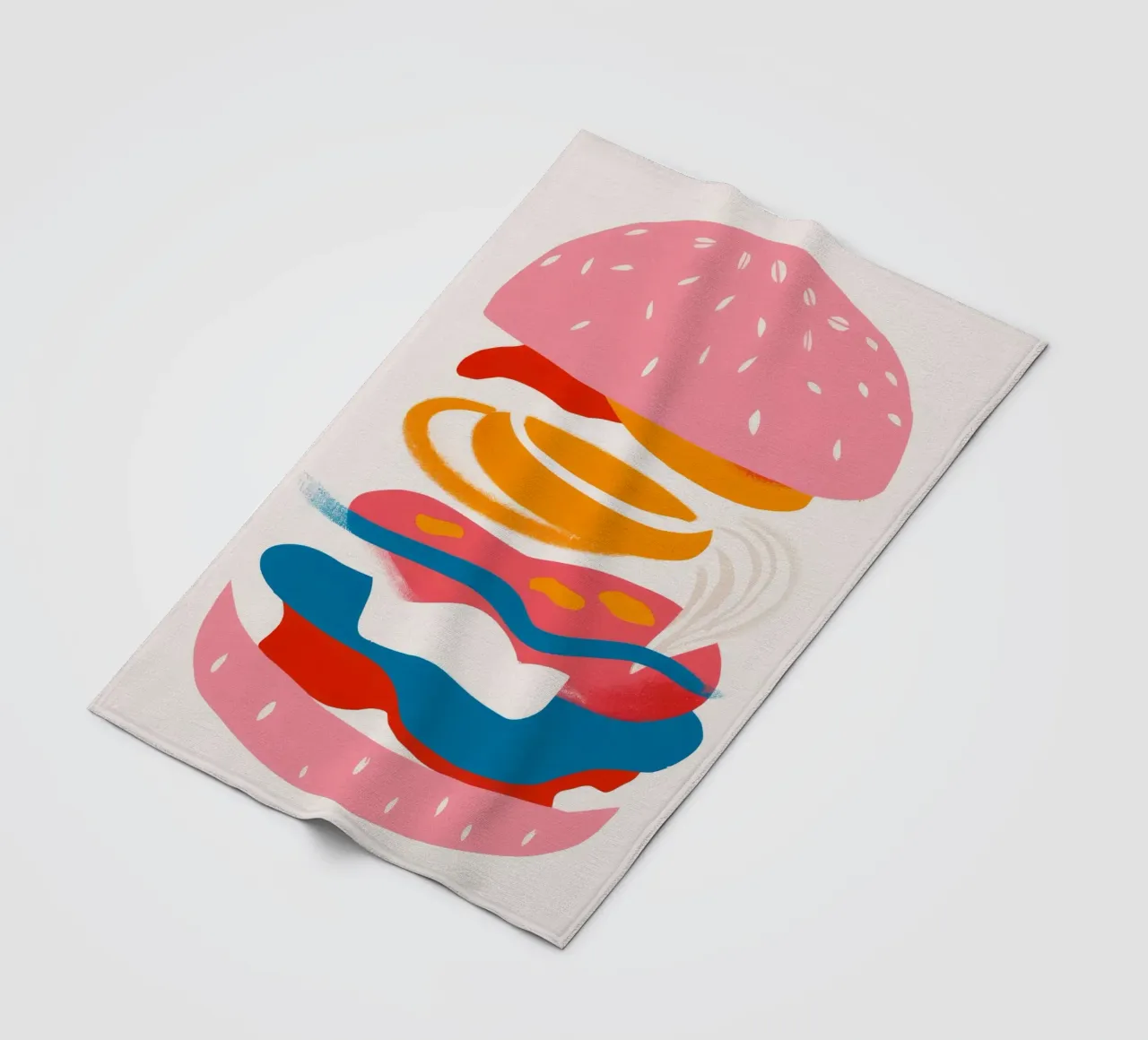 Sogno di un hamburger galleggiante coperta in pile da Muse Artworks
