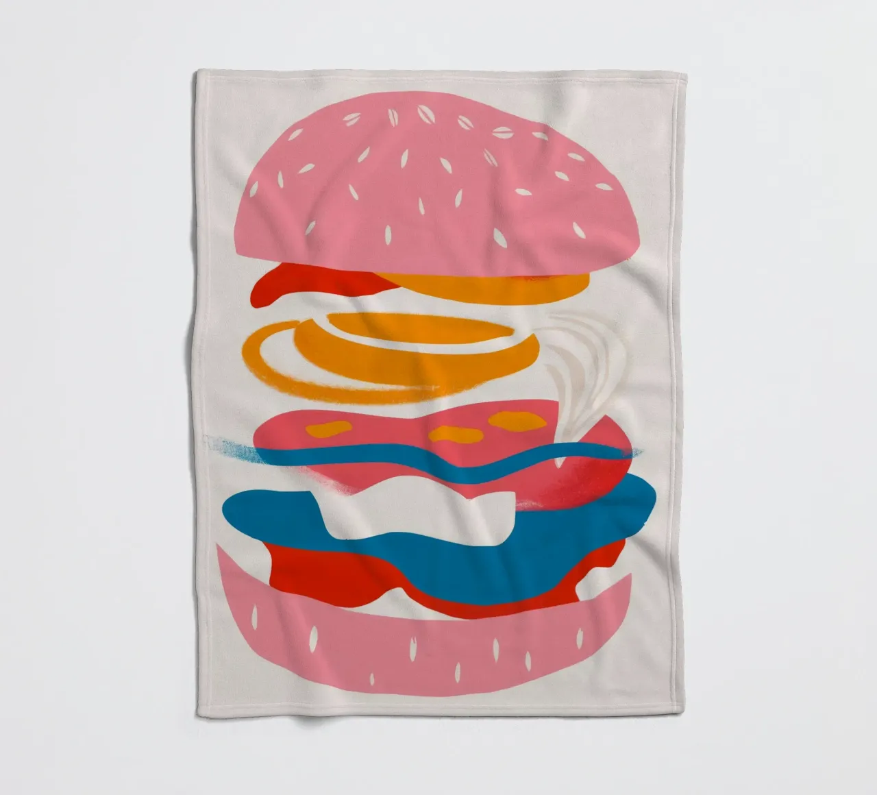 Sogno di un hamburger galleggiante coperta in pile da Muse Artworks