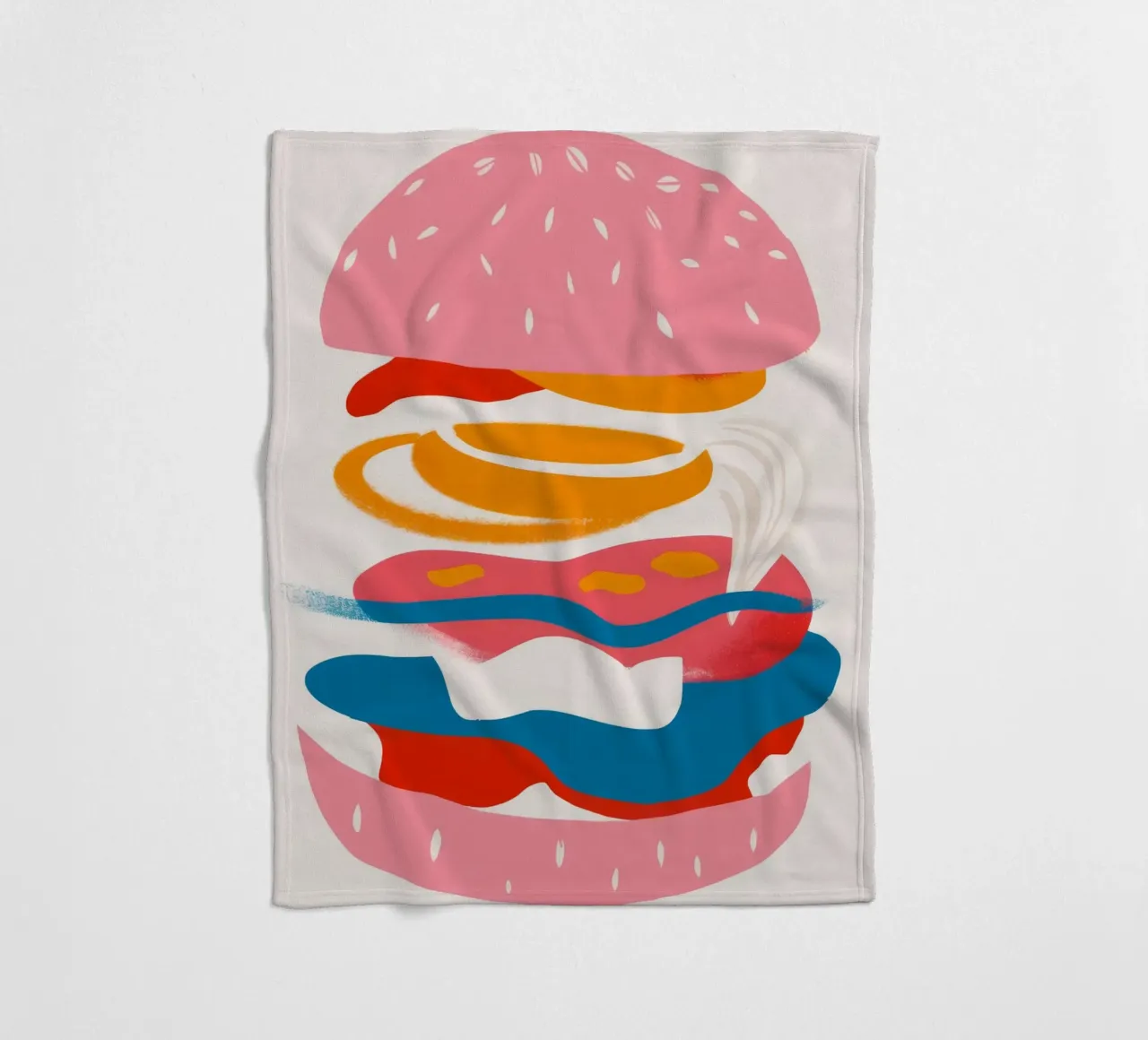 Sogno di un hamburger galleggiante coperta in pile da Muse Artworks