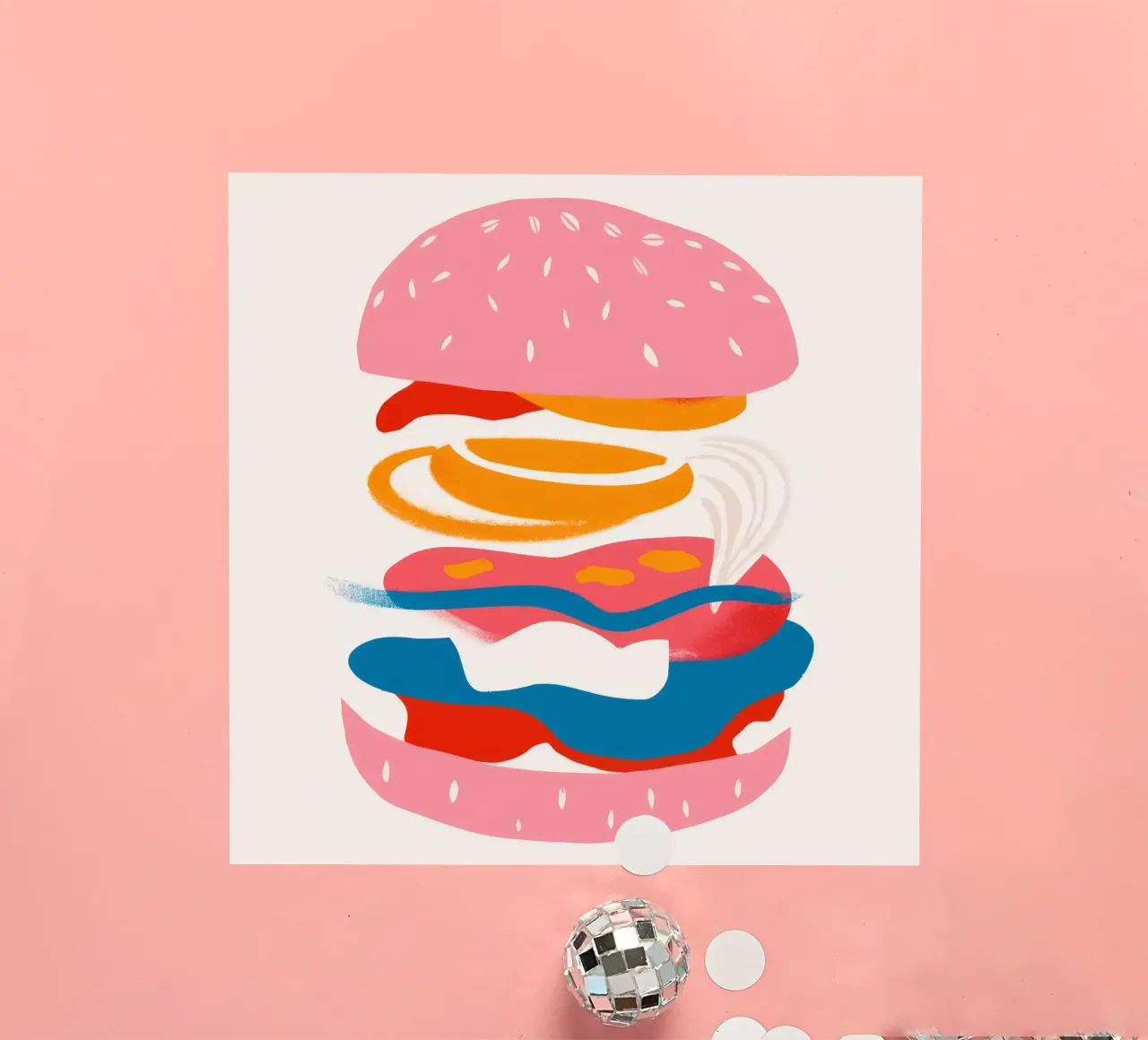 Floating Burger Dream sticker by Muse Artworks