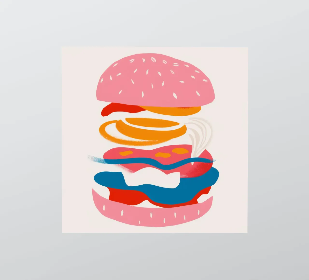Floating Burger Dream sticker by Muse Artworks