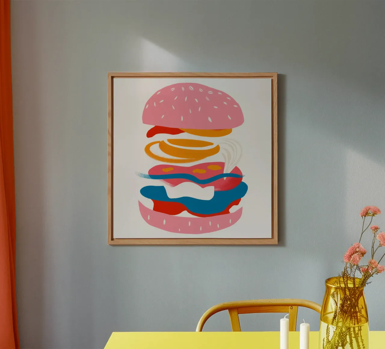 Sogno di un hamburger galleggiante alluminio dibond da Muse Artworks
