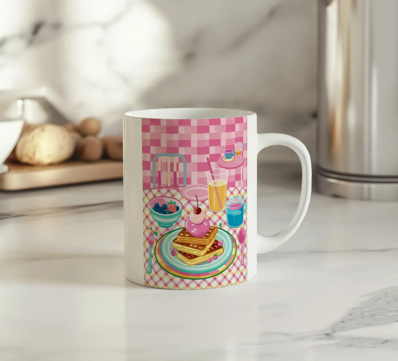 Dolcezza del waffle tazza in ceramica da Muse Artworks