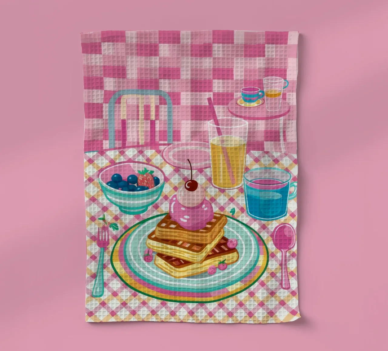 Dolcezza del waffle canovaccio da cucina da Muse Artworks