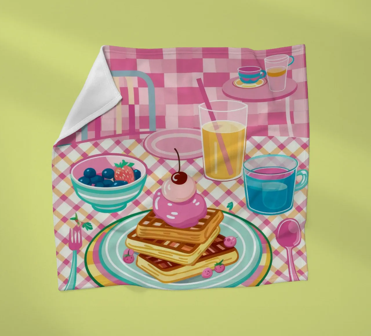 Dolcezza del waffle coperta in pile da Muse Artworks