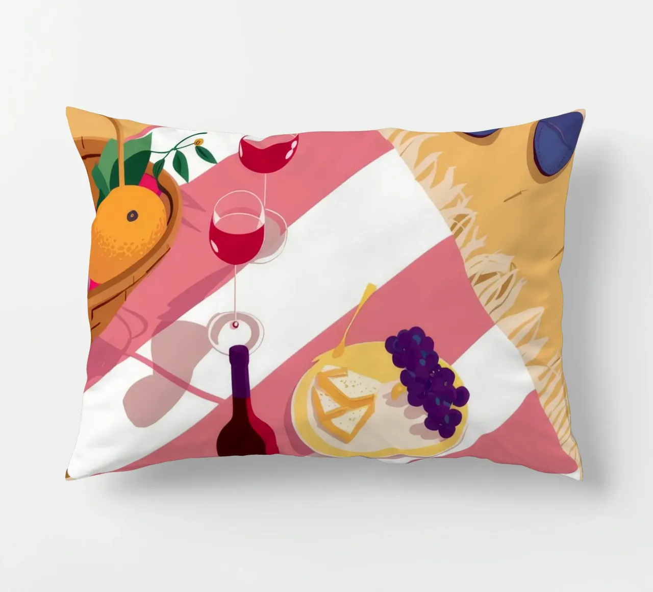 Beatitudine da picnic in spiaggia cuscino da Muse Artworks