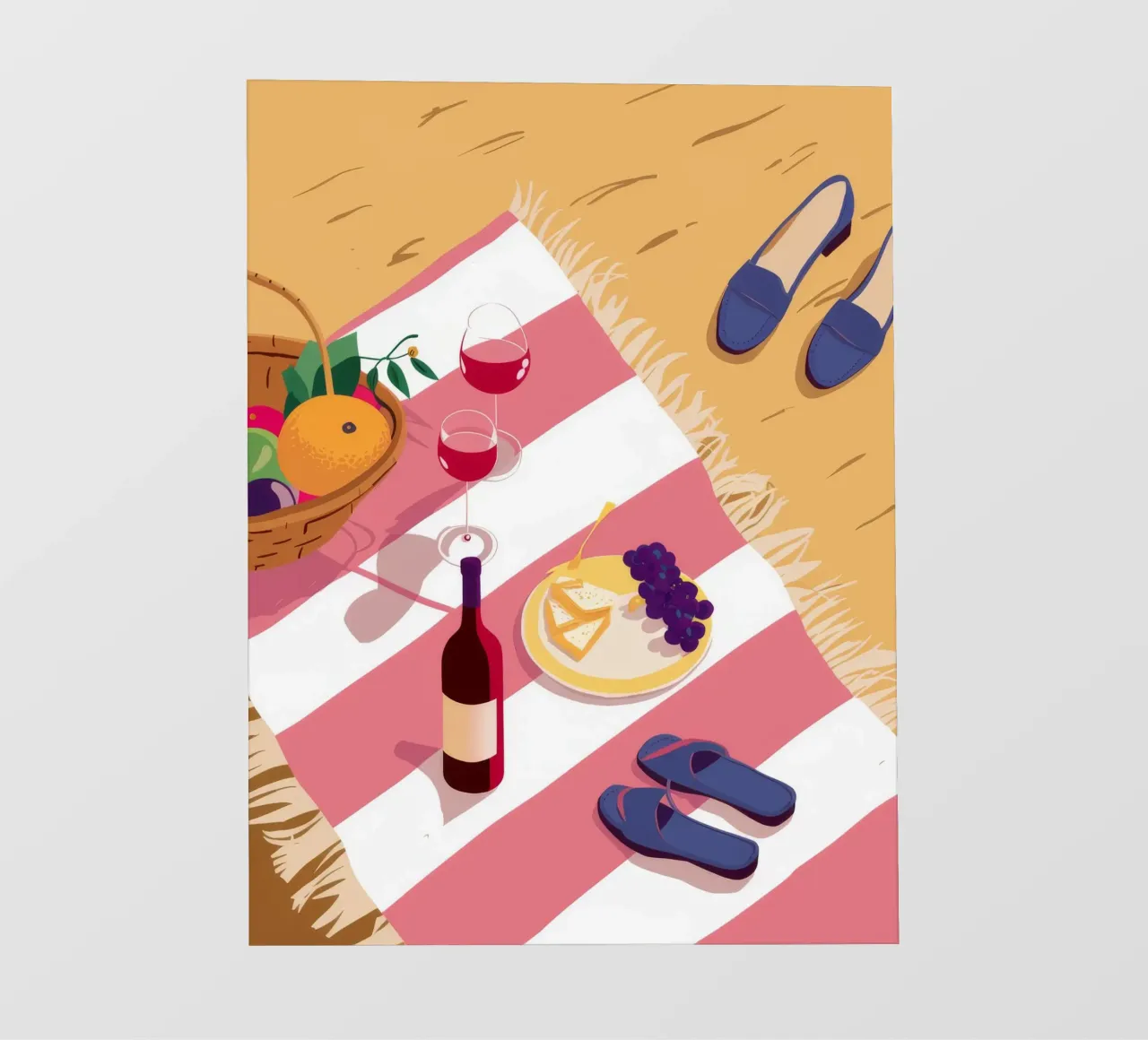 Beatitudine da picnic in spiaggia telo in pvc da Muse Artworks