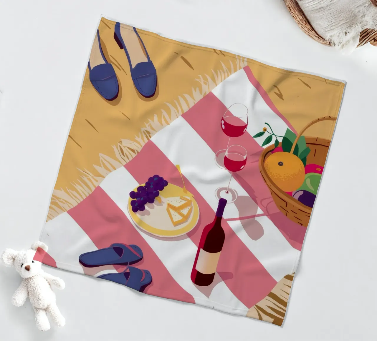 Beatitudine da picnic in spiaggia coperta in pile da Muse Artworks