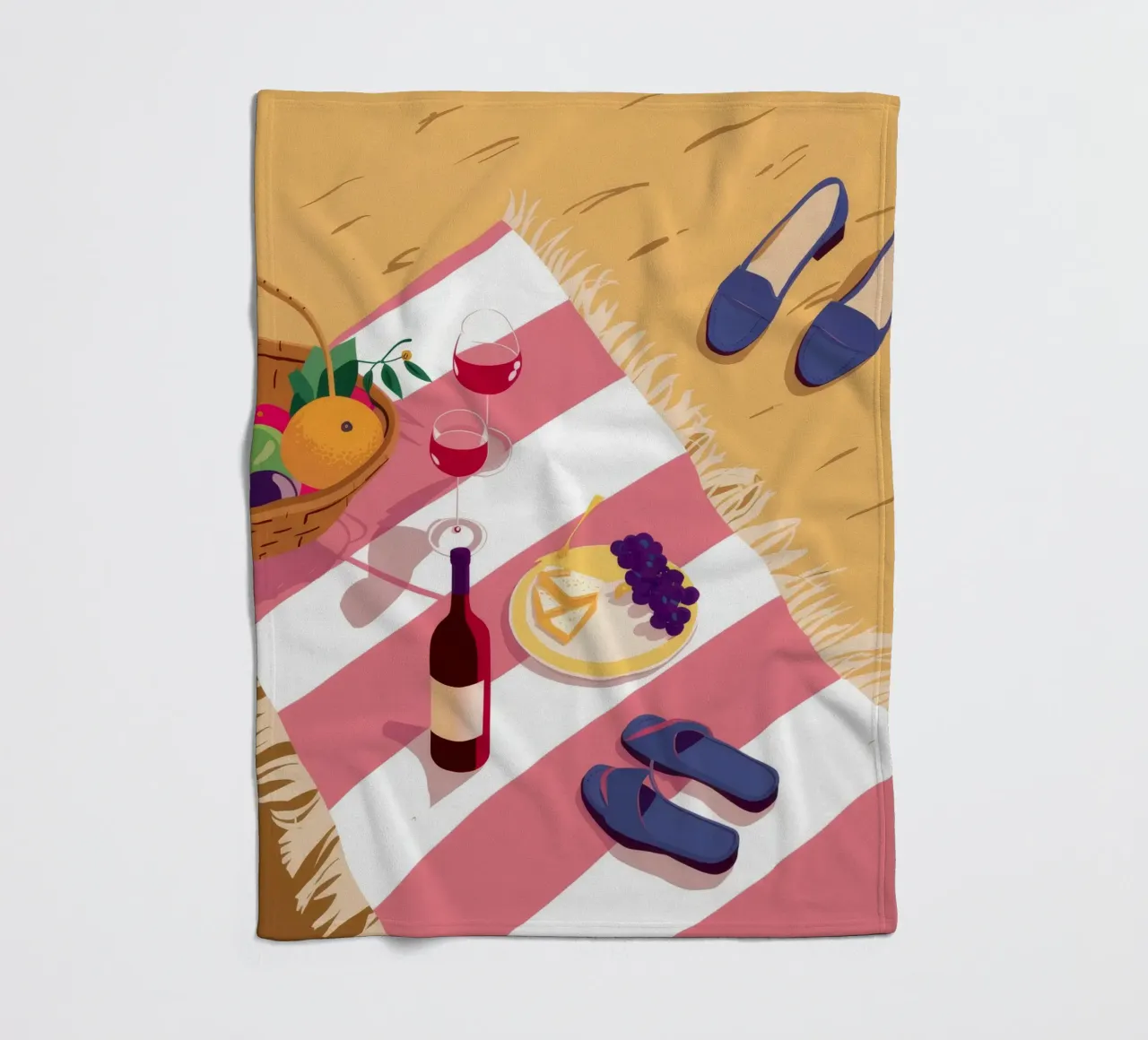 Beatitudine da picnic in spiaggia coperta in pile da Muse Artworks