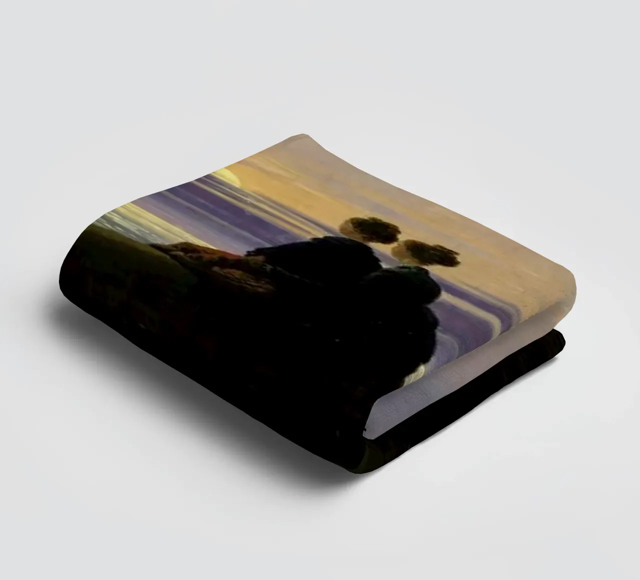 Friedrich - Moonrise by the Sea towel by Vintage by JUNIQE