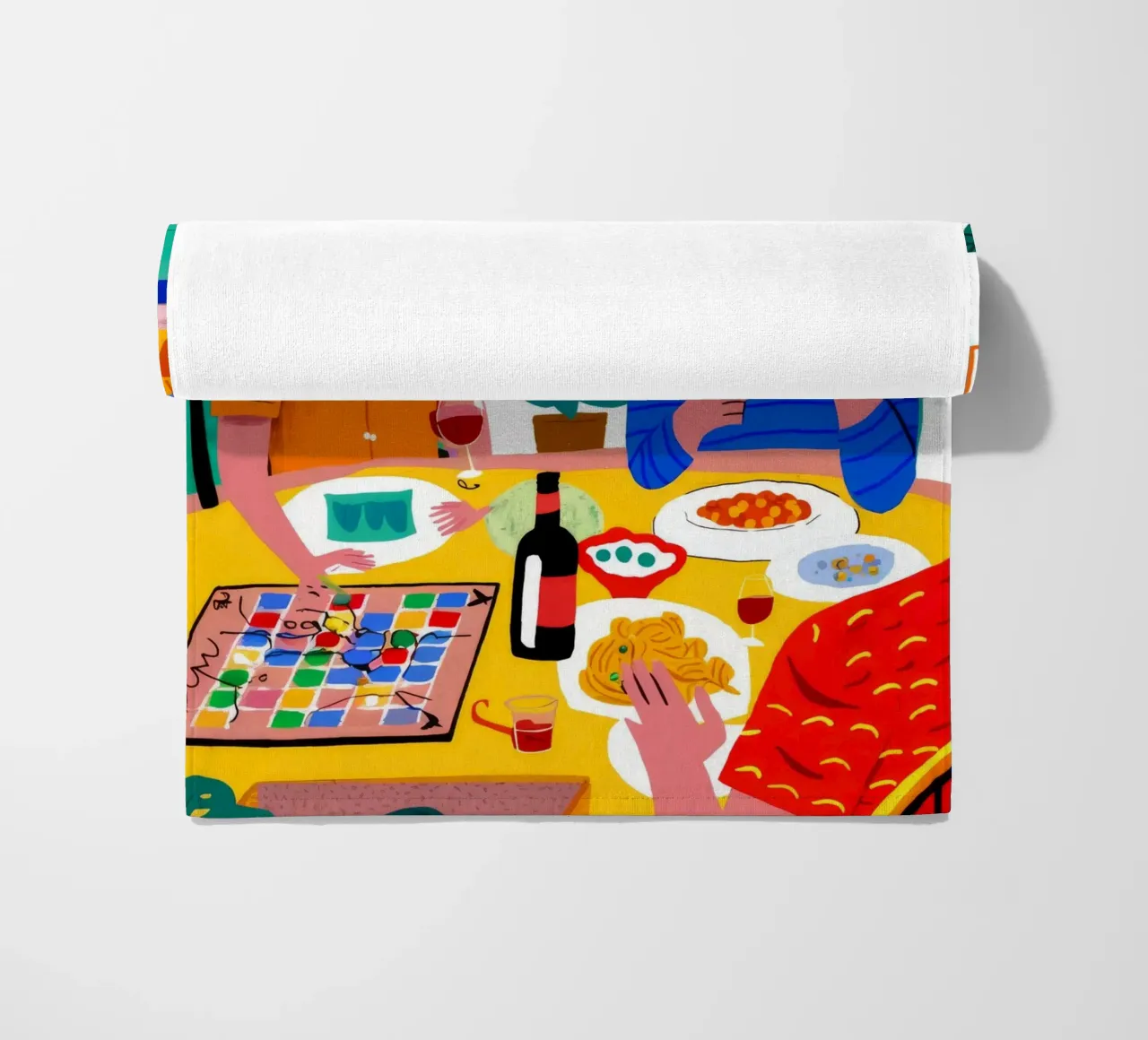 Appuntamento a cena in videoconferenza telo mare da Muse Artworks